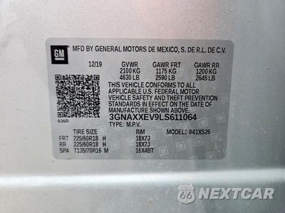 Zdjęcie 14 z 14 samochodu: 2020 CHEVROLET EQUINOX PREMIER VIN:3GNAXXEV9LS611064 - miniatura