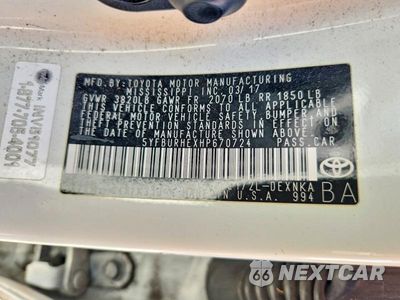 Zdjęcie 13 z 13 samochodu: 2017 TOYOTA COROLLA LE VIN:5YFBURHEXHP670724 - miniatura