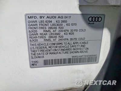 Zdjęcie 13 z 13 samochodu: 2017 AUDI Q7 PREMIUM PLUS VIN:WA1LHAF73HD055492 - miniatura