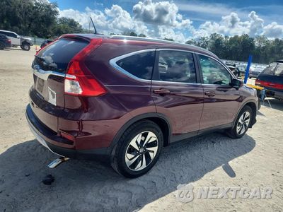 Trzecie zdjęcie samochodu z tyłu: 2016 HONDA CR-V TOURING VIN:5J6RM3H91GL008093 - miniatura