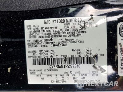 Zdjęcie 12 z 12 samochodu: 2014 FORD MUSTANG VIN:1ZVBP8AM1E5278840 - miniatura