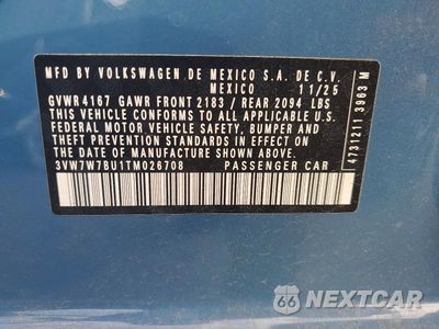 Zdjęcie 12 z 12 samochodu: 2026 VOLKSWAGEN JETTA SE VIN:3VW7W7BU1TM026708 - miniatura