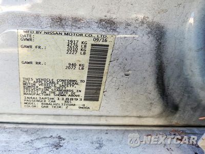 Zdjęcie 12 z 12 samochodu: 2017 NISSAN ALTIMA 2.5 SR VIN:1N4AL3AP5HC118893 - miniatura