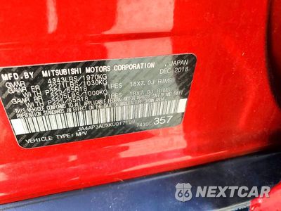 Zdjęcie 13 z 13 samochodu: 2019 MITSUBISHI OUTLANDER SPORT ES VIN:JA4AP3AUXKU017199 - miniatura