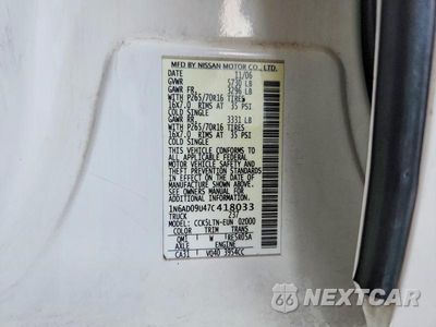 Zdjęcie 12 z 12 samochodu: 2007 NISSAN FRONTIER SE VIN:1N6AD09U47C418033 - miniatura