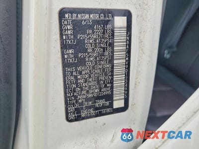 Zdjęcie 13 z 13 samochodu: 2013 NISSAN JUKE S VIN:JN8AF5MV9DT224995 - miniatura