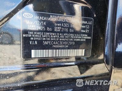Zdjęcie 12 z 12 samochodu: 2014 HYUNDAI SONATA SE VIN:5NPEC4AC3EH912919 - miniatura