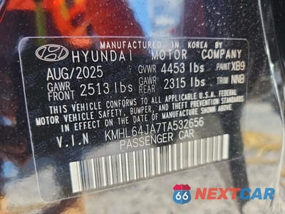 Zdjęcie 12 z 12 samochodu: 2026 HYUNDAI SONATA SEL SPORT VIN:KMHL64JA7TA532656 - miniatura
