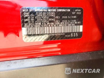 Zdjęcie 13 z 13 samochodu: 2022 MITSUBISHI OUTLANDER SE VIN:JA4J3UA81NZ092420 - miniatura