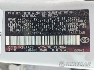 Zdjęcie 12 z 12 samochodu: 2024 TOYOTA CAMRY LE VIN:4T1C11AK9RU205365 - miniatura
