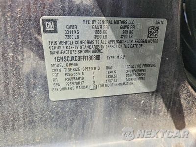 Zdjęcie 13 z 13 samochodu: 2015 CHEVROLET SUBURBAN C1500 LT VIN:1GNSCJKC9FR180880 - miniatura