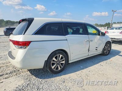 Trzecie zdjęcie samochodu z tyłu: 2014 HONDA ODYSSEY TOURING VIN:5FNRL5H96EB123339 - miniatura