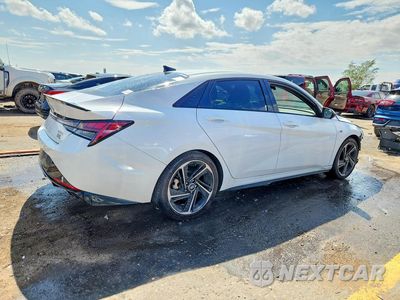 Trzecie zdjęcie samochodu z tyłu: 2021 HYUNDAI ELANTRA N LINE VIN:KMHLR4AF0MU199137 - miniatura