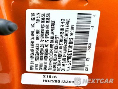Zdjęcie 13 z 13 samochodu: 2007 HONDA ELEMENT EX VIN:5J6YH28717L011035 - miniatura