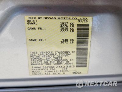 Zdjęcie 12 z 12 samochodu: 2016 NISSAN ALTIMA 2.5 SL VIN:1N4AL3APXGC202383 - miniatura