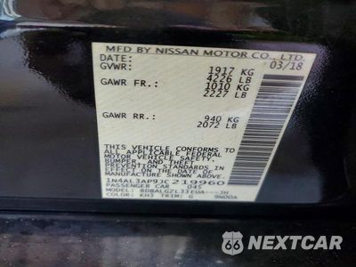 Zdjęcie 12 z 12 samochodu: 2018 NISSAN ALTIMA 2.5 S VIN:1N4AL3AP9JC219960 - miniatura
