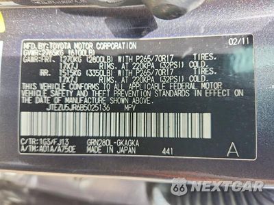 Zdjęcie 14 z 14 samochodu: 2011 TOYOTA 4RUNNER SR5 VIN:JTEZU5JR6B5025136 - miniatura