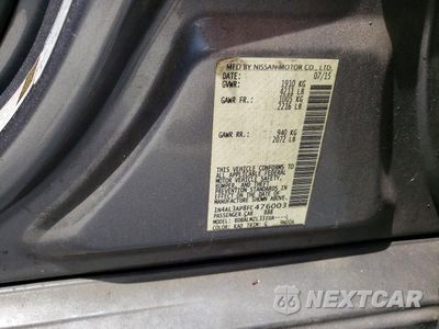 Zdjęcie 12 z 12 samochodu: 2015 NISSAN ALTIMA 2.5 SV VIN:1N4AL3AP8FC476003 - miniatura