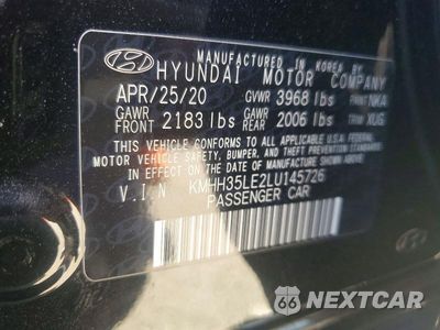 Zdjęcie 12 z 12 samochodu: 2020 HYUNDAI ELANTRA GT BASE VIN:KMHH35LE2LU145726 - miniatura