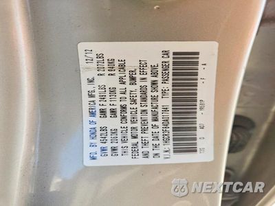 Zdjęcie 12 z 12 samochodu: 2013 HONDA ACCORD EXL VIN:1HGCR3F84DA017841 - miniatura