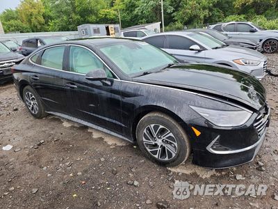 Czwarte zdjęcie samochodu z boku: 2023 HYUNDAI SONATA HYBRID BLUE VIN:KMHL24JJ3PA074096 - miniatura