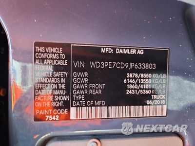 Zdjęcie 13 z 13 samochodu: 2018 MERCEDES-BENZ SPRINTER 2500 DELIVERY VAN VIN:WD3PE7CD9JP633803 - miniatura