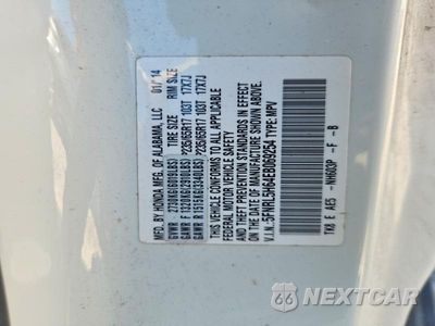 Zdjęcie 13 z 13 samochodu: 2014 HONDA ODYSSEY EXL VIN:5FNRL5H64EB069254 - miniatura