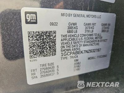 Zdjęcie 12 z 12 samochodu: 2022 CHEVROLET SILVERADO C1500 CUSTOM VIN:1GCPABEK7NZ632787 - miniatura
