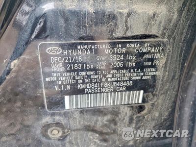 Zdjęcie 12 z 12 samochodu: 2019 HYUNDAI ELANTRA VALUE EDITION VIN:KMHD84LF8KU848488 - miniatura