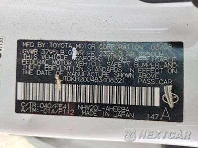 Zdjęcie 12 z 12 samochodu: 2008 TOYOTA PRIUS BASE VIN:JTDKB20U483408321 - miniatura
