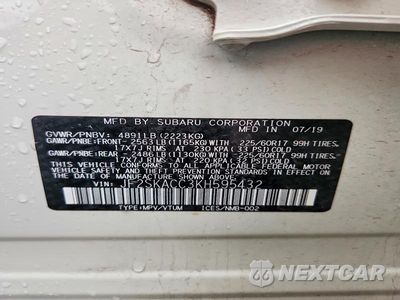 Zdjęcie 12 z 12 samochodu: 2019 SUBARU FORESTER VIN:JF2SKACC3KH595432 - miniatura