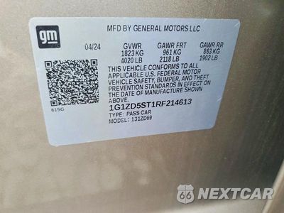 Zdjęcie 12 z 12 samochodu: 2024 CHEVROLET MALIBU LT VIN:1G1ZD5ST1RF214613 - miniatura