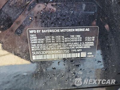 Zdjęcie 12 z 12 samochodu: 2022 BMW X3 XDRIVE30I VIN:5UX53DP00N9K01750 - miniatura