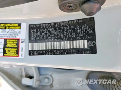 Zdjęcie 12 z 12 samochodu: 2023 TOYOTA CAMRY SE VIN:4T1G11AK5PU121333 - miniatura