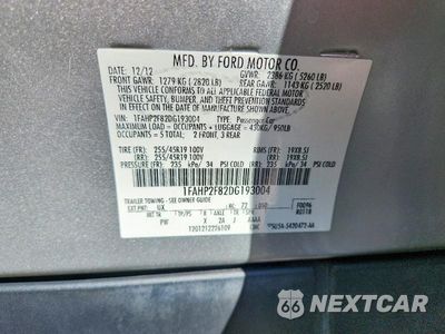 Zdjęcie 13 z 13 samochodu: 2013 FORD TAURUS LIMITED VIN:1FAHP2F82DG193004 - miniatura