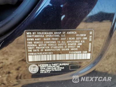 Zdjęcie 12 z 12 samochodu: 2018 VOLKSWAGEN PASSAT S VIN:1VWAA7A32JC021321 - miniatura