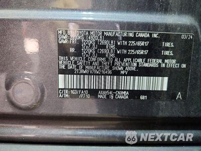 Zdjęcie 13 z 13 samochodu: 2024 TOYOTA RAV4 HYBRID XLE VIN:2T3RWRFV7RW216496 - miniatura