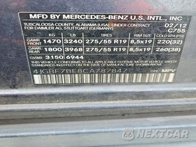 Zdjęcie 13 z 13 samochodu: 2012 MERCEDES-BENZ GL 450 4MATIC VIN:4JGBF7BE8CA787847 - miniatura