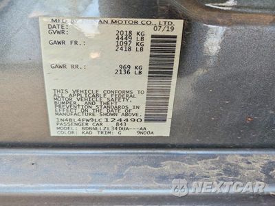 Zdjęcie 12 z 12 samochodu: 2020 NISSAN ALTIMA PLATINUM VIN:1N4BL4FW9LC124490 - miniatura