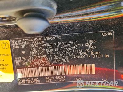 Zdjęcie 14 z 14 samochodu: 2006 TOYOTA HIGHLANDER HYBRID VIN:JTEEW21A560025004 - miniatura