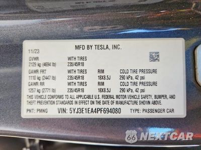 Zdjęcie 13 z 13 samochodu: 2023 TESLA MODEL 3 VIN:5YJ3E1EA4PF694080 - miniatura
