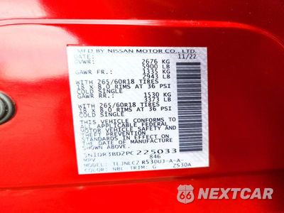 Zdjęcie 13 z 13 samochodu: 2023 NISSAN PATHFINDER SV VIN:5N1DR3BD2PC225033 - miniatura