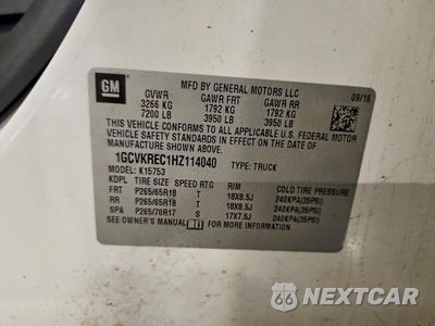 Zdjęcie 13 z 13 samochodu: 2017 CHEVROLET SILVERADO K1500 LT VIN:1GCVKREC1HZ114040 - miniatura