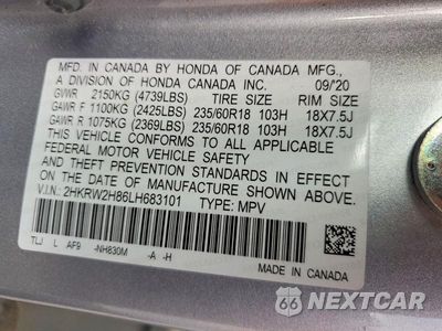 Zdjęcie 13 z 13 samochodu: 2020 HONDA CR-V EXL VIN:2HKRW2H86LH683101 - miniatura