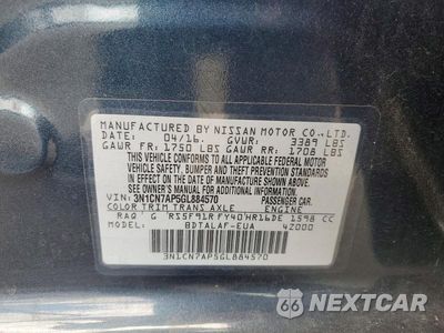 Zdjęcie 12 z 12 samochodu: 2016 NISSAN VERSA 1.6 S VIN:3N1CN7AP5GL884570 - miniatura