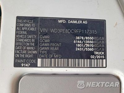 Zdjęcie 13 z 13 samochodu: 2015 MERCEDES-BENZ SPRINTER 2500 VIN:WD3PE8DC9FP117315 - miniatura