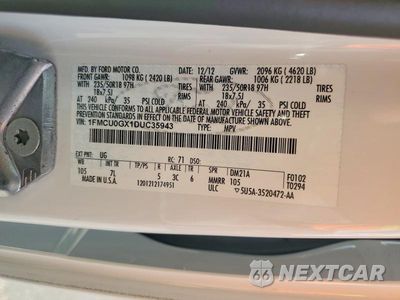 Zdjęcie 13 z 13 samochodu: 2013 FORD ESCAPE SE VIN:1FMCU0GX1DUC35943 - miniatura