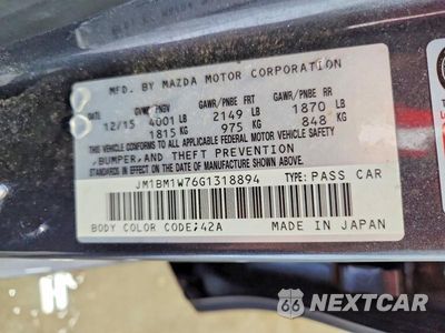 Zdjęcie 12 z 12 samochodu: 2016 MAZDA 3 TOURING VIN:JM1BM1W76G1318894 - miniatura