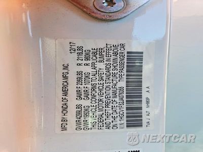 Zdjęcie 12 z 12 samochodu: 2018 HONDA ACCORD EXL VIN:1HGCV1F52JA076355 - miniatura
