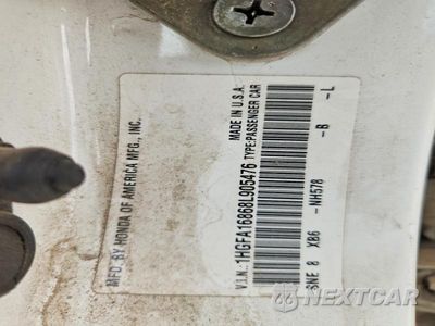 Zdjęcie 13 z 13 samochodu: 2008 HONDA CIVIC EX VIN:1HGFA16868L905476 - miniatura